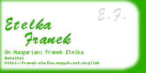 etelka franek business card